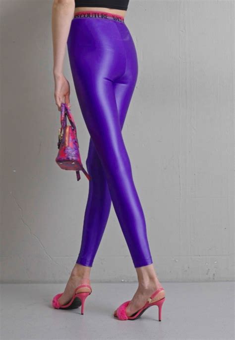 versace legging violet|Versace leggings outfit.